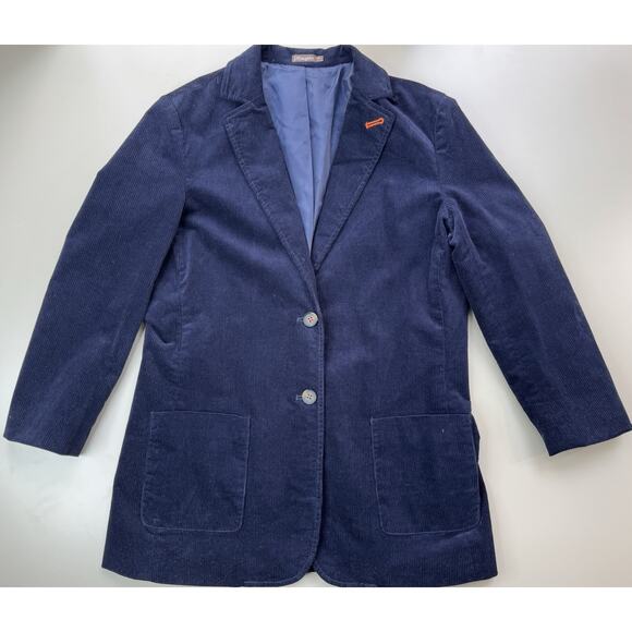 J. McLaughlin Jackets & Blazers - J.Mclaughlin Womens Aubrey Blazer Jacket M Navy Blue Corduroy Preppy Academia